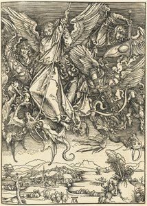 Saint Michel combattant le dragon - Albrecht Dürer