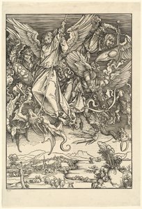 Saint Michel combattant le dragon - Albrecht Dürer