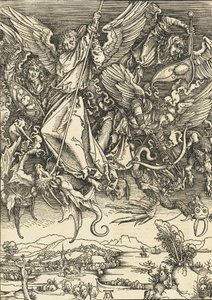 Saint Michel combattant le dragon - Albrecht Dürer