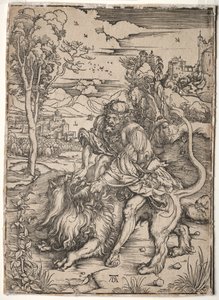 Samson tuant le lion - Albrecht Dürer
