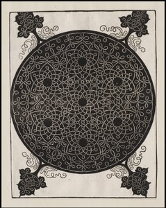 Sixième nœud, 7 petits systèmes de nœuds avec centres noirs - Albrecht Dürer