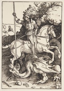 Saint Georges tuant le dragon - Albrecht Dürer