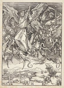 Saint Michel combattant le dragon - Albrecht Dürer