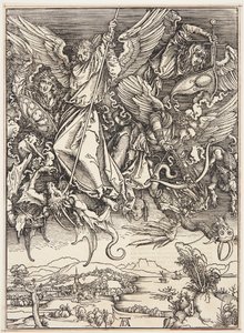 Saint Michel combattant le dragon - Albrecht Dürer