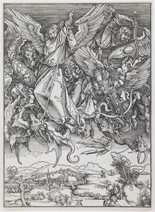 Saint Michel combattant le dragon - Albrecht Dürer