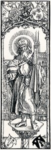Saint Sebaldus sur un chapiteau - Albrecht Dürer
