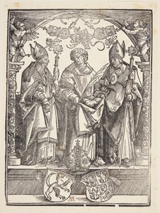 Saint Étienne avec deux autres saints - Albrecht Dürer