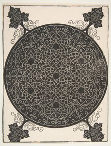 Le cinquième nœud. Rondel entrelacé avec sept étoiles à six branches - Albrecht Dürer