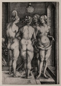 Les quatre sorcières, quatre femmes nues, 1497 - Albrecht Dürer