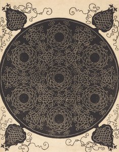 Le Quatrième Nœud combinant sept groupes circulaires de nœuds avec des centres noirs, probablement 1506-1507 - Albrecht Dürer