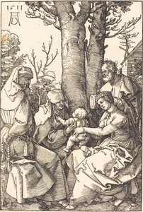 La Sainte Famille avec Joachim et Anne sous un arbre