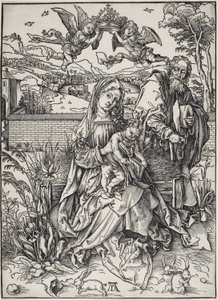 La Sainte Famille avec trois lièvres - Albrecht Dürer