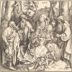 La Sainte Famille avec deux anges musiciens - Albrecht Dürer