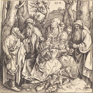 La Sainte Famille avec deux anges musiciens - Albrecht Dürer