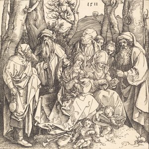 La Sainte Famille avec deux anges musiciens, 1511 - Albrecht Dürer