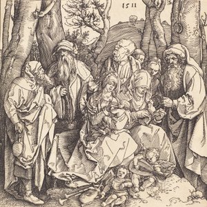 La Sainte Famille avec deux anges musiciens - Albrecht Dürer