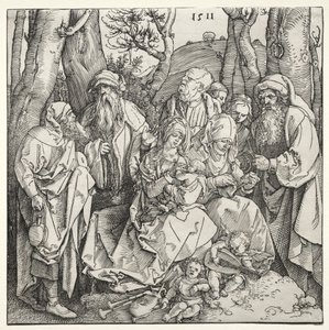 La Sainte Famille avec deux anges musiciens - Albrecht Dürer
