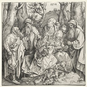La Sainte Famille avec deux anges musiciens, 1511 - Albrecht Dürer