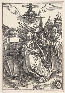 La Sainte Famille avec cinq anges