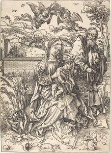 La Sainte Famille avec les trois lièvres - Albrecht Dürer