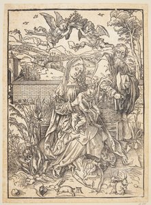 La Sainte Famille avec trois lièvres - Albrecht Dürer