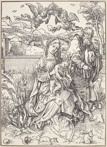 La Sainte Famille avec trois lièvres - Albrecht Dürer