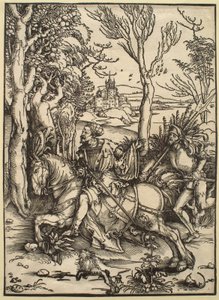 Le chevalier à cheval et le lansquenet - Albrecht Dürer