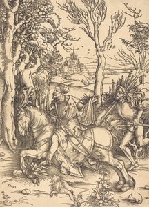Le Chevalier à cheval et le Lansquenet, vers 1496-1497 - Albrecht Dürer