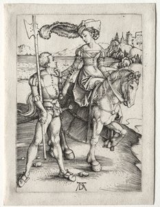 La Dame à cheval et le Lansquenet, vers 1497 - Albrecht Dürer