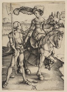 La Dame à cheval et le Lansquenet, vers 1497 - Albrecht Dürer