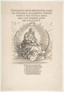 La Madone sur le Croissant, Frontispice de La Vie de la Vierge, vers 1511 - Albrecht Dürer