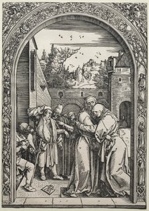 La Rencontre de Joachim et Anne à la Porte Dorée, 1504 - Albrecht Dürer