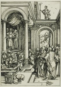 La présentation de la Vierge au temple, de La vie de la Vierge - Albrecht Dürer