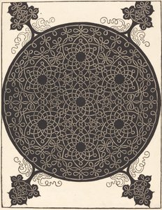 Le Sixième Nœud (combinant sept petits systèmes de nœuds avec des centres noirs) - Albrecht Dürer