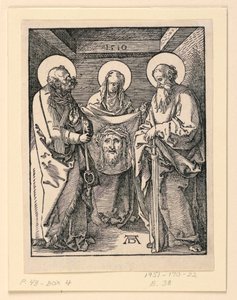 Le Suaire (Saints Véronique, Pierre et Paul), de la série La Petite Passion - Albrecht Dürer