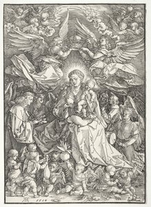 La Vierge entourée de nombreux anges - Albrecht Dürer