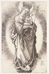 La Vierge sur un croissant avec une couronne d