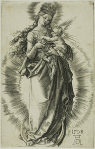 La Vierge sur le croissant avec une couronne d