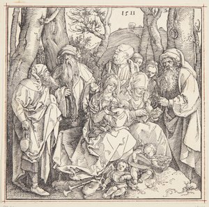 La sainte parenté avec des anges - Albrecht Dürer