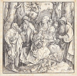 La sainte parenté avec des anges - Albrecht Dürer