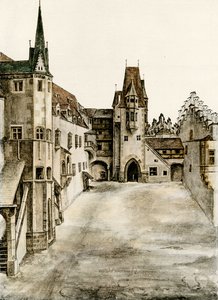 Vue de la cour du château - Albrecht Dürer