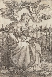 Vierge Marie couronnée par deux anges - Albrecht Dürer
