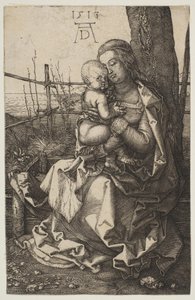 Vierge et Enfant assis près d