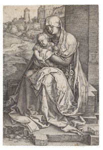 Vierge et Enfant assis près du mur, 1514 - Albrecht Dürer