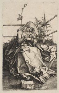 Vierge et Enfant sur un banc herbeux, 1503 - Albrecht Dürer