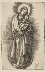 Vierge et enfant sur le croissant avec un diadème - Albrecht Dürer