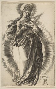 Vierge sur un croissant avec une couronne étoilée - Albrecht Dürer