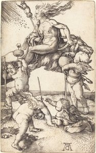 Sorcière chevauchant une chèvre - Albrecht Dürer