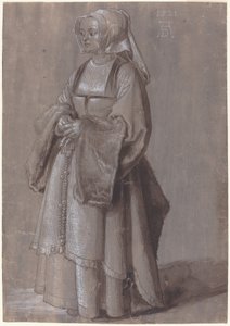 Jeune femme en robe néerlandaise - Albrecht Dürer