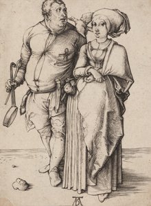 Un cuisinier et sa femme, vers 1496 (gravure)